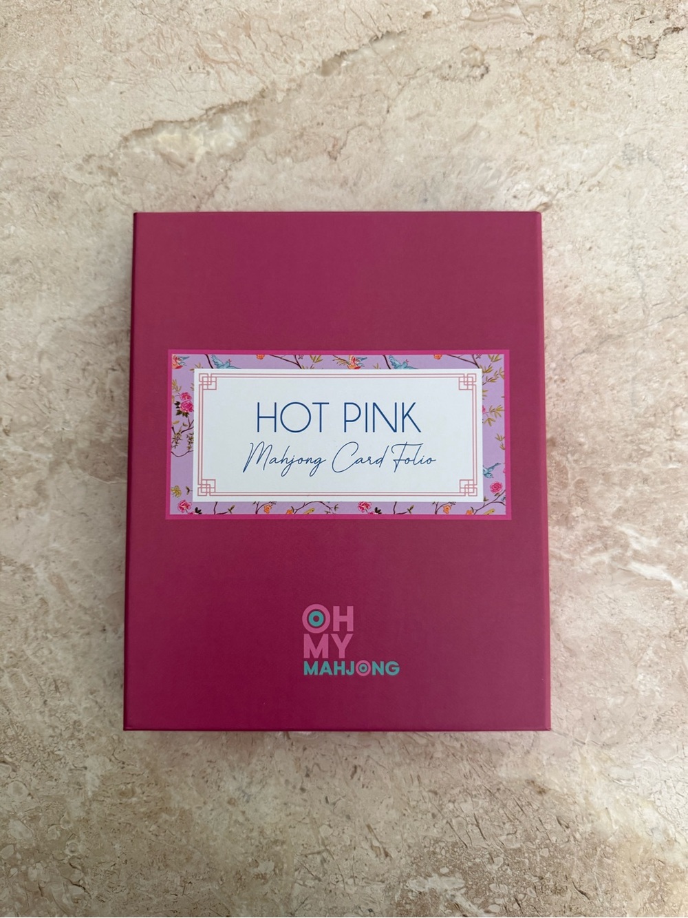 Hot Pink Mahjong Card Folio by Oh My Mahjong